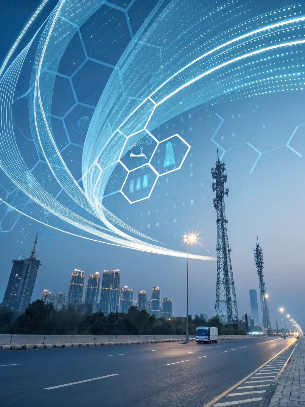 An abstract graphic representing data analysis and intelligent automation, illustrating how AI phone services can streamline communication processes and improve decision-making.